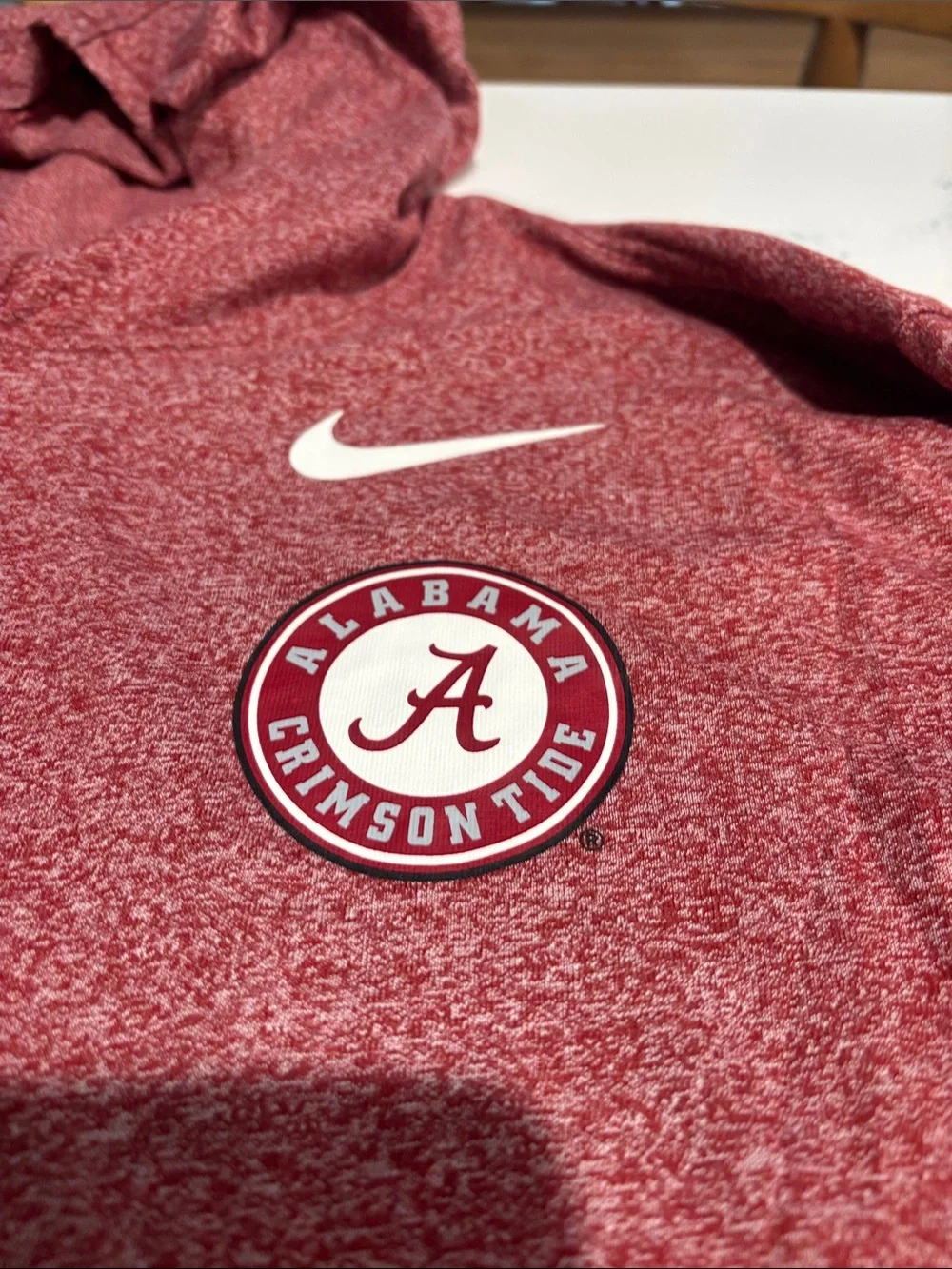 Nike Men's Crimson Alabama Long-Sleeve Zip-Up Hoodie